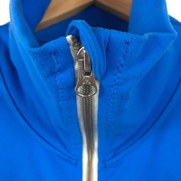 🍋Lululemon Daily Yoga Jacket Beaming Blue / Classic Stripe Polar Cream Sz 4 - Picture 6 of 9